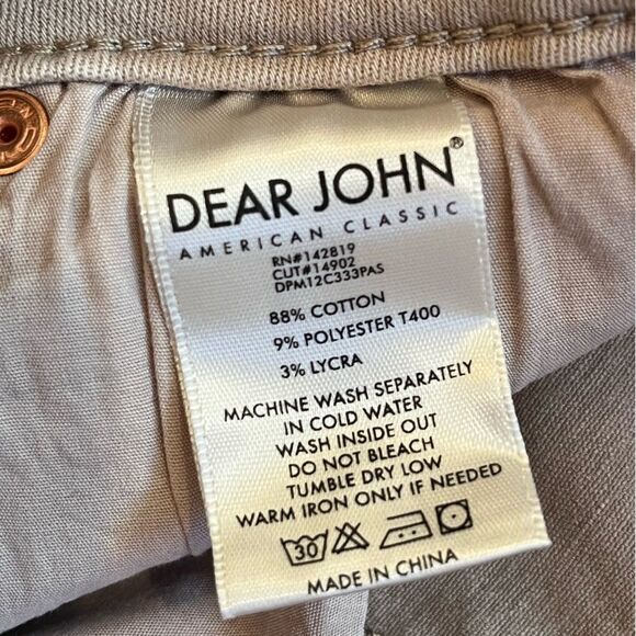 Dear John skinny stretch denim distressed jeans,‎ NWT size 26, tan beige color. - Picture 6 of 7